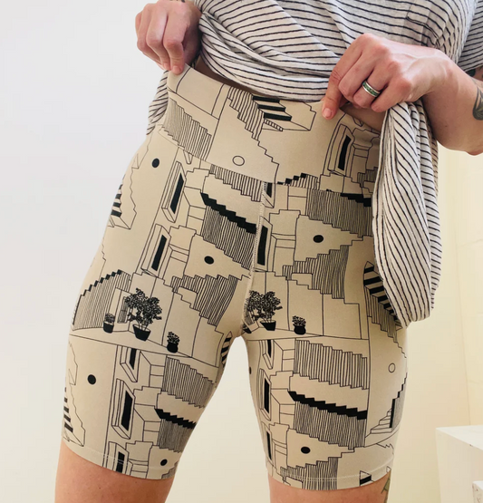 Altar Houseline - Totally Besties Perfect Bike Shorts In Stairs