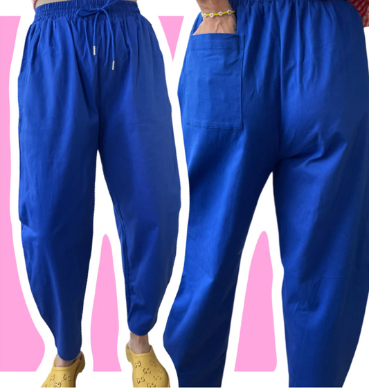 Red Sky Carrot Pants - Blue